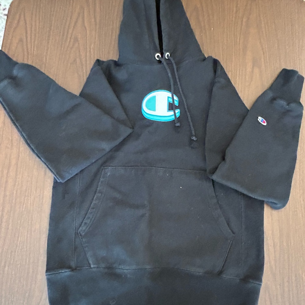 Champion SoulCycle Black Pullover with Iconic Logo